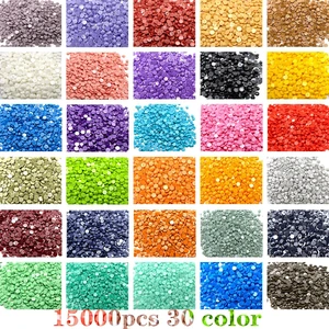 15000 Pieces 30 Color Diamond Art Painting Beads,Flat Bottom Round Resin Rhinestones for Diamond Art Painting Accessories, Round Drills for 5D Diamond Art DIY Craft 15000 Pieces 30 Color Diamond Art Painting Beads,Flat Bottom Round Resin Rhinestones for Diamond Art Painting Accessories, Round Drills for 5D Diamond Art DIY Craft