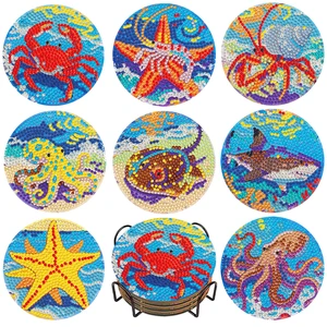 Diamond Art Coaster Kit 8Pcs Ocean Diamond Painting Coaster 4×4in | 5D Full Round Resin Drills, Beginner Friendly, Fits All Ages, Small Relaxing DIY Craft, Stress Relief, All-Occasion Gift Diamond Art Coaster Kit 8Pcs Ocean Diamond Painting Coaster 4×4in | 5D Full Round Resin Drills, Beginner Friendly, Fits All Ages, Small Relaxing DIY Craft, Stress Relief, All-Occasion Gift