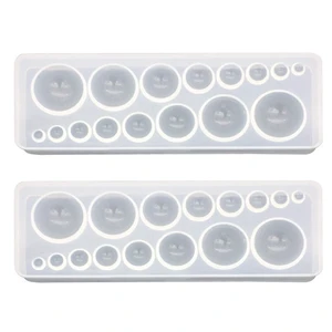 Round Cabochon Mold Resin Jewelry Molds Silicone Molds for Resin | 2Pcs Small Round Resin Jewelry Casting Molds,Gem Jewelry Casting Mold for Making Earrings, Jewelry Making Crafting Projects Round Cabochon Mold Resin Jewelry Molds Silicone Molds for Resin | 2Pcs Small Round Resin Jewelry Casting Molds,Gem Jewelry Casting Mold for Making Earrings, Jewelry Making Crafting Projects