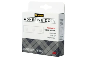 Adhesive Dots, Medium, 0.3 inches, 300 Dots/Pack, Easy Dispensing, Permanent, Photo-Safe, 1-Pack Adhesive Dots, Medium, 0.3 inches, 300 Dots/Pack, Easy Dispensing, Permanent, Photo-Safe, 1-Pack