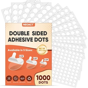 1000 Pcs Double Sided Sticky Dot with Pull Tab, 3 Sizes Adhesive Dots | Clear Removable Glue Dots Posters Tape, No Trace Sticky Tack for Poster Balloon Museum Crafts Party Decoration 1000 Pcs Double Sided Sticky Dot with Pull Tab, 3 Sizes Adhesive Dots | Clear Removable Glue Dots Posters Tape, No Trace Sticky Tack for Poster Balloon Museum Crafts Party Decoration