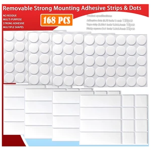 Double Sided Sticky Tape, No Glue Residue Removable Stickers for Walls | Strong Mounting Strips Dots for Balloon, Photo, Art Craft, Party Supplies, Hanging Poster Decorations Double Sided Sticky Tape, No Glue Residue Removable Stickers for Walls | Strong Mounting Strips Dots for Balloon, Photo, Art Craft, Party Supplies, Hanging Poster Decorations