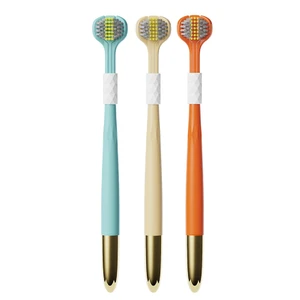 3 Sided Toothbrush Soft bristles high-end Household Package 360 Family Pack Adult Student Clean Tongue Coating Couple Family pac 3 Sided Toothbrush Soft bristles high-end Household Package 360 Family Pack Adult Student Clean Tongue Coating Couple Family pac