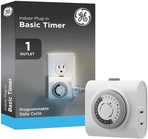 24Hour Mechanical Outlet Timer Switch, Single Polarized Plugin Control for Indoor Lighting, Lamps, Christmas Trees and Seasonal Decor (1 Pack), 15119 24Hour Mechanical Outlet Timer Switch, Single Polarized Plugin Control for Indoor Lighting, Lamps, Christmas Trees and Seasonal Decor (1 Pack), 15119