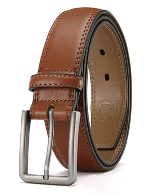 Men's Leather Belt - 1 3/8" Dress Belt for Business & Casual Wear | Reinforced Stitching, Classic Style, Comfortable Fit, Gift-Boxed, Pairs with Suits, Slacks and Jeans Men's Leather Belt - 1 3/8" Dress Belt for Business & Casual Wear | Reinforced Stitching, Classic Style, Comfortable Fit, Gift-Boxed, Pairs with Suits, Slacks and Jeans