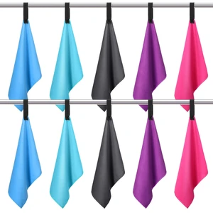 10 Pcs Quick Dry Microfiber Camping Towels 25x32 cm, 5 Colors | Travel Hand and Face Towel with Hang Loop, Backpacking Ultralight, Fast Drying Washcloth for Hiking Outdoor Adventures Yoga 10 Pcs Quick Dry Microfiber Camping Towels 25x32 cm, 5 Colors | Travel Hand and Face Towel with Hang Loop, Backpacking Ultralight, Fast Drying Washcloth for Hiking Outdoor Adventures Yoga