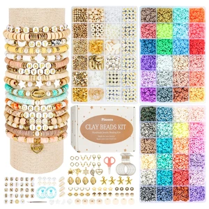 Clay Beads 3 Boxes Bracelet Making Kit, 10500pcs Beads for Jewelry Making, Round Letter Beads with Charm and Elastic Strings, Friendship Bracelets Holiday Gifts for Girls Adults Clay Beads 3 Boxes Bracelet Making Kit, 10500pcs Beads for Jewelry Making, Round Letter Beads with Charm and Elastic Strings, Friendship Bracelets Holiday Gifts for Girls Adults