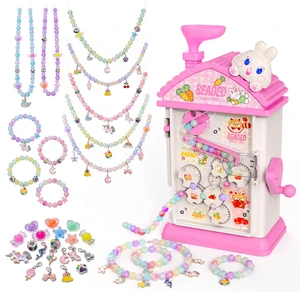 Bracelet Making Kit- Auto Beaded Jewelry Maker Toy Gift for Girls 6-12 | DIY Hand-Crank Pink House Kit, Inspires Creativity and Imagination, Friendship Bracelets, Birthday Gift, No Batteries MAGTHIC Bracelet Making Kit- Auto Beaded Jewelry Maker Toy Gift for Girls 6-12 | DIY Hand-Crank Pink House Kit, Inspires Creativity and Imagination, Friendship Bracelets, Birthday Gift, No Batteries MAGTHIC