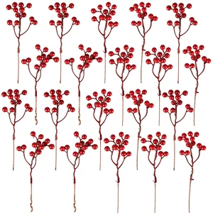 20 Pack 7 Inch Artificial Red Berry Picks for Christmas Tree Burgundy Red Berries Stems Holly Berry Branches Ornaments Wreath Crafts Wedding Holiday Season Winter Home Decor 20 Pack 7 Inch Artificial Red Berry Picks for Christmas Tree Burgundy Red Berries Stems Holly Berry Branches Ornaments Wreath Crafts Wedding Holiday Season Winter Home Decor
