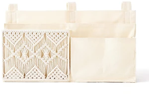 Bedside Caddy, Macrame Bunk Bed Hanging Organizer, 7 Pockets Ivory | Dorm Room Essentials, Boho Storage Bag, Remote Books Magazines Phone Snacks Drinks Holder, Bedroom Nursery Loft Baby Bed Rail Bedside Caddy, Macrame Bunk Bed Hanging Organizer, 7 Pockets Ivory | Dorm Room Essentials, Boho Storage Bag, Remote Books Magazines Phone Snacks Drinks Holder, Bedroom Nursery Loft Baby Bed Rail