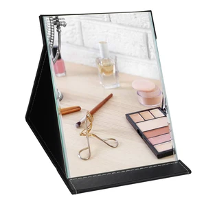 10x7 Inches Portable Folding Makeup Mirror with Cosmetic Desktop Standing for Travel, Vanity Table, Room Decor, Beauty Gifts, Black 10x7 Inches Portable Folding Makeup Mirror with Cosmetic Desktop Standing for Travel, Vanity Table, Room Decor, Beauty Gifts, Black