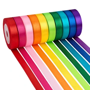 Rainbow Satin Ribbon, 3/8 Inch x 10 Rolls, 100 Yards Total | Colorful Ribbons for gift Wrapping, Bouquets, Crafts, Hair Bows, Wedding Decorations Rainbow Satin Ribbon, 3/8 Inch x 10 Rolls, 100 Yards Total | Colorful Ribbons for gift Wrapping, Bouquets, Crafts, Hair Bows, Wedding Decorations