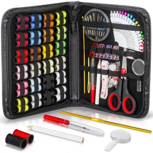 119-Piece Travel Sewing Kit for Adults & Kids, Small Needle & Thread Kit | Mini Emergency Repair Sewing Kit, Beginner Set with Multicolor Thread, Needles, Scissors, Thimble, Clips & Travel Case 119-Piece Travel Sewing Kit for Adults & Kids, Small Needle & Thread Kit | Mini Emergency Repair Sewing Kit, Beginner Set with Multicolor Thread, Needles, Scissors, Thimble, Clips & Travel Case