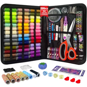 Sewing Kit for Adults, 50 Color Sewing Thread Kit, 295PCS Sewing Accessories with Ergonomic Scissors, Portable Professional Mending Essentials for Travel, Home, Beginners Sewing Kit for Adults, 50 Color Sewing Thread Kit, 295PCS Sewing Accessories with Ergonomic Scissors, Portable Professional Mending Essentials for Travel, Home, Beginners