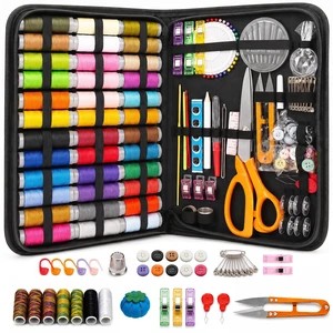 205 PCS Sewing Kit for Adults with Portable Handbag, Black | Premium Needle And Thread Kit With Beautiful Gift Box For Beginners, Home, Travel, DIY And Repair 205 PCS Sewing Kit for Adults with Portable Handbag, Black | Premium Needle And Thread Kit With Beautiful Gift Box For Beginners, Home, Travel, DIY And Repair