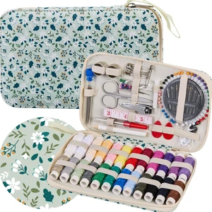 Travel Sewing Kit with 24 Sewing Thread & Heavy Duty Sewing Needles | Printing Floral Refreshing Cute Sewing Kit for Adults Beginners,Basic Professional Sewing Supplies with 130PCS Accessories Travel Sewing Kit with 24 Sewing Thread & Heavy Duty Sewing Needles | Printing Floral Refreshing Cute Sewing Kit for Adults Beginners,Basic Professional Sewing Supplies with 130PCS Accessories