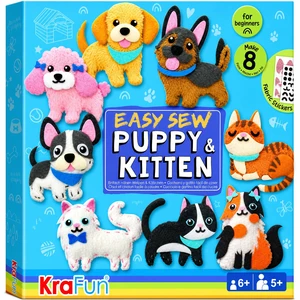 Puppy & Kitten Sewing Kit for Kids Ages 6+ | 8 Dolls | Sew 8 dog & cat stuffed dolls. Instructions & felt included. Great beginner gift for girls & boys learning to sew Puppy & Kitten Sewing Kit for Kids Ages 6+ | 8 Dolls | Sew 8 dog & cat stuffed dolls. Instructions & felt included. Great beginner gift for girls & boys learning to sew