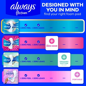 Infinity Feminine Pads for Women, Flexfoam Pads with Wings, Size 2, Heavy Absorbency, Unscented, 46 Count Infinity Feminine Pads for Women, Flexfoam Pads with Wings, Size 2, Heavy Absorbency, Unscented, 46 Count