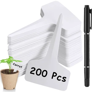 200 PCS Plant Labels T-Shape, 4 Inch Potted Plant Name Tags Plastic, White | Seedlings Seed Markers Nursery Plant Stake Tag with Marking Pen for Outdoor Indoor Garden Patio Flower Vegetable 200 PCS Plant Labels T-Shape, 4 Inch Potted Plant Name Tags Plastic, White | Seedlings Seed Markers Nursery Plant Stake Tag with Marking Pen for Outdoor Indoor Garden Patio Flower Vegetable