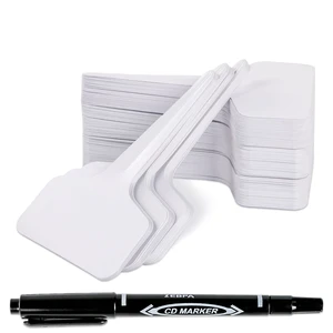 Plant Labels 200Pcs 4 Inch T-Type Tags with Permanent Marking Pen | Waterproof Plastic Garden Seed Labels Markers Stakes for Outdoor - Plant Name Tags for Garden Nursery Greenhouse Plant Labels 200Pcs 4 Inch T-Type Tags with Permanent Marking Pen | Waterproof Plastic Garden Seed Labels Markers Stakes for Outdoor - Plant Name Tags for Garden Nursery Greenhouse