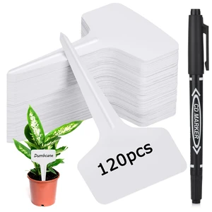 Plant Labels 120pcs with Garden Plant Markers Pen of Outdoor Waterproof,T-Type Plant Tags and Permanent Marking Pen, Garden Labels Gardening Gifts for Women Men Plant Labels 120pcs with Garden Plant Markers Pen of Outdoor Waterproof,T-Type Plant Tags and Permanent Marking Pen, Garden Labels Gardening Gifts for Women Men