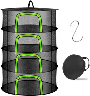 4 Layer Herb Drying Rack Hanging Mesh Plant Dry Net Basket for Herbs Plants Flower Vegetables Spices Fish Food with Green Zippers 4 Layer Herb Drying Rack Hanging Mesh Plant Dry Net Basket for Herbs Plants Flower Vegetables Spices Fish Food with Green Zippers
