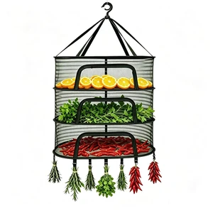 Herb Drying Rack 3-Tier Hanging mesh Dry Rack Foldable with 8 Clips | Clothing Drying Racks,3-layer capacity,dries clothes/herbs/toy/fruits/indoor/outdoor,traval-friendly,giftblack Herb Drying Rack 3-Tier Hanging mesh Dry Rack Foldable with 8 Clips | Clothing Drying Racks,3-layer capacity,dries clothes/herbs/toy/fruits/indoor/outdoor,traval-friendly,giftblack