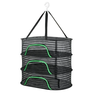 Hanging Drying Rack, Foldable Mesh Drying Net 3 Layers Hanging Dry Basket with Zipper Air Breathable Hang Rack Fish Net for Indoor Outdoor Garden Flower Plants Seeds Fish Hanging Drying Rack, Foldable Mesh Drying Net 3 Layers Hanging Dry Basket with Zipper Air Breathable Hang Rack Fish Net for Indoor Outdoor Garden Flower Plants Seeds Fish