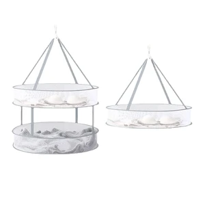 2 Pack Drying Rack Clothing Collapsible Laundry Basket 23'' Folding Hanging Dry Net Mesh Dryer with Hook for Clothes Drying Household Lingerie Sweater Blouse Herb (1Tier+2Tier) 2 Pack Drying Rack Clothing Collapsible Laundry Basket 23'' Folding Hanging Dry Net Mesh Dryer with Hook for Clothes Drying Household Lingerie Sweater Blouse Herb (1Tier+2Tier)