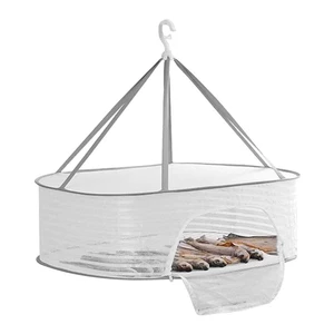 Foldable Drying Fishing Net, Hanging Drying Net Rack Clothes Dry Basket with Zipper, Indoor and Outdoor Plants Dryer for Shrimp Fish Fruit Vegetables Herb (1 Layer) Foldable Drying Fishing Net, Hanging Drying Net Rack Clothes Dry Basket with Zipper, Indoor and Outdoor Plants Dryer for Shrimp Fish Fruit Vegetables Herb (1 Layer)