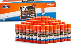 All Purpose School Glue Sticks, Acid-Free and Washable, 7 Grams, 60 Count - Arts & Crafts, Projects, #1 Teacher Brand All Purpose School Glue Sticks, Acid-Free and Washable, 7 Grams, 60 Count - Arts & Crafts, Projects, #1 Teacher Brand