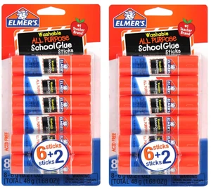 All Purpose School Washable Removable Glue Sticks, 0.21 oz., White, 16 Count All Purpose School Washable Removable Glue Sticks, 0.21 oz., White, 16 Count
