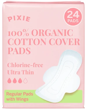 Organic Cotton Ultra Thin Pads with Wings for Women - Leak-Proof & Moisture-Wicking for Feminine Care - Compostable, Unscented Menstrual Pads - Regular Absorbency - 24 Count Organic Cotton Ultra Thin Pads with Wings for Women - Leak-Proof & Moisture-Wicking for Feminine Care - Compostable, Unscented Menstrual Pads - Regular Absorbency - 24 Count
