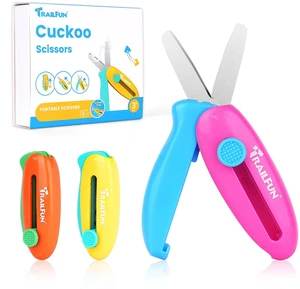 Toddler Safety Scissors, 3 Pcs Retractable Craft Tools, Ages 3-7 | Retractable design, small-hand cutting tools, preschool crafts and art activities Toddler Safety Scissors, 3 Pcs Retractable Craft Tools, Ages 3-7 | Retractable design, small-hand cutting tools, preschool crafts and art activities
