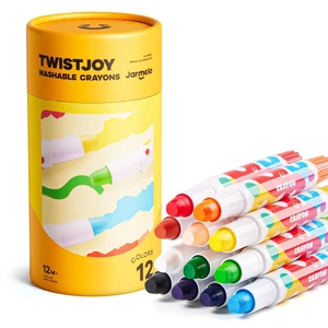 Jumbo Crayons for Toddlers, 12 Colors TwistJoy Washable Crayon | Ultra-Silky, Non-Toxic, Easy to Hold, Safe for Babies, Children's Gift, Back to School Jumbo Crayons for Toddlers, 12 Colors TwistJoy Washable Crayon | Ultra-Silky, Non-Toxic, Easy to Hold, Safe for Babies, Children's Gift, Back to School
