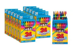 Bulk Crayons, 12 Packs of 24 Count Washable Crayons, School Supplies, Classroom Supplies, Teacher Bulk Pack Bulk Crayons, 12 Packs of 24 Count Washable Crayons, School Supplies, Classroom Supplies, Teacher Bulk Pack