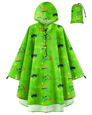 Kids Rain Poncho with Hooded Reusable Waterproof Lightweight Ponchos Kids Boy Girl Raincoat Outwear 6-10 Year Games Console Kids Rain Poncho with Hooded Reusable Waterproof Lightweight Ponchos Kids Boy Girl Raincoat Outwear 6-10 Year Games Console