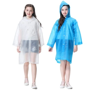 Rain Poncho for Kids Raincoat, 2-5 Pack Reusable EVA Rain Coats for 6-14 Boys Girls, Rain Jackets Gear with Hood (White+Blue) Rain Poncho for Kids Raincoat, 2-5 Pack Reusable EVA Rain Coats for 6-14 Boys Girls, Rain Jackets Gear with Hood (White+Blue)