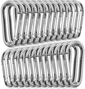 2" Aluminum D Ring Carabiners Clip D Shape Spring Loaded Gate Small Keychain Carabiner Clip Set for Outdoor Camping Mini Lock Snap Hooks Spring Link Key Chain Durable Improved 24 PCS (Silver) 2" Aluminum D Ring Carabiners Clip D Shape Spring Loaded Gate Small Keychain Carabiner Clip Set for Outdoor Camping Mini Lock Snap Hooks Spring Link Key Chain Durable Improved 24 PCS (Silver)