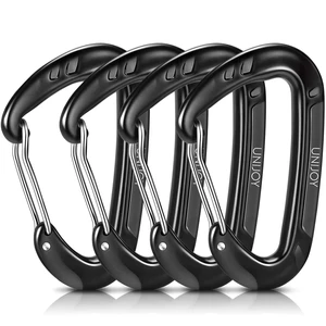 12kN Heavy Duty Carabiner Clip: Great for Keys Hammock & Dog Leash | Secures Large Water Bottles & Keys - Small Rustproof Aluminum Wiregate Carbineers - Snag-free D Ring for Camping & Hiking 12kN Heavy Duty Carabiner Clip: Great for Keys Hammock & Dog Leash | Secures Large Water Bottles & Keys - Small Rustproof Aluminum Wiregate Carbineers - Snag-free D Ring for Camping & Hiking