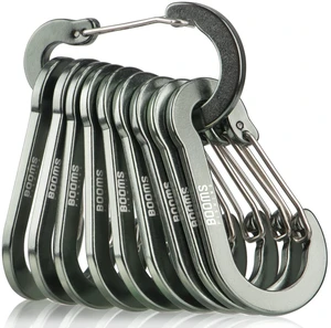 CC5 Multi-Use Carabiner Clips, 10 Pack 2.7" Small Caribeener Clips, Mini Keychain Caribeaner Clip, Aluminum D Ring Carabiners, Gun Metal CC5 Multi-Use Carabiner Clips, 10 Pack 2.7" Small Caribeener Clips, Mini Keychain Caribeaner Clip, Aluminum D Ring Carabiners, Gun Metal