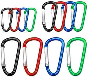 Carabiner Clip Multi Size Pack, Aluminum Carabiner Includes Small 2 Inch Carbineers, Medium 2.3" D Ring Clip, Large 3 Inch Caribiner Heavy Duty for Backpack (Assorted Sizes-Assorted Colors 12pcs) Carabiner Clip Multi Size Pack, Aluminum Carabiner Includes Small 2 Inch Carbineers, Medium 2.3" D Ring Clip, Large 3 Inch Caribiner Heavy Duty for Backpack (Assorted Sizes-Assorted Colors 12pcs)