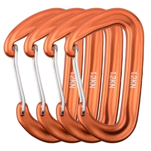 Carabiner Clips, 12 kN Aluminium D Ring Heavy Duty Lightweight Caribeaners Key Chains for Hammock Outdoor Camping Hiking Gym Dog Leash Backpack Harness (12kN - Wiregate - Orange - 4 PCS) Carabiner Clips, 12 kN Aluminium D Ring Heavy Duty Lightweight Caribeaners Key Chains for Hammock Outdoor Camping Hiking Gym Dog Leash Backpack Harness (12kN - Wiregate - Orange - 4 PCS)