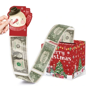 Christmas Party Surprise Gifts, Christmas Money Box for Cash Pull, Xmas Money Pull Box with Snowman Card and Transparent Bags, Xmas Cash Pull Boxes, Cash Pull Box for Kids Adults Christmas Party Surprise Gifts, Christmas Money Box for Cash Pull, Xmas Money Pull Box with Snowman Card and Transparent Bags, Xmas Cash Pull Boxes, Cash Pull Box for Kids Adults