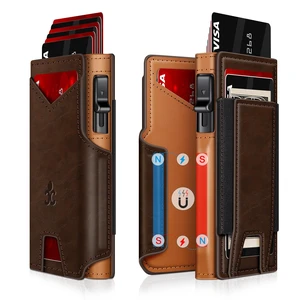Wallet for Men Wallet with Slim Pop Up Card Holder 9-13 Cards, Bifold Minimalist Smart Wallet RFID Blocking Credit Card Holder with ID Window & Stretchable Cash Slot Compact Metal Aluminum Card Case Wallet for Men Wallet with Slim Pop Up Card Holder 9-13 Cards, Bifold Minimalist Smart Wallet RFID Blocking Credit Card Holder with ID Window & Stretchable Cash Slot Compact Metal Aluminum Card Case