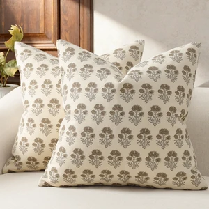 Farmhouse Floral Pillow Covers 18x18 Set of 2, Country Botanical Throw Pillow Cover for Sofa Couch Bed Living Room, Rustic Vintage Flower Cushion Covers Cottage Home Decor,Vintage Walnut Farmhouse Floral Pillow Covers 18x18 Set of 2, Country Botanical Throw Pillow Cover for Sofa Couch Bed Living Room, Rustic Vintage Flower Cushion Covers Cottage Home Decor,Vintage Walnut