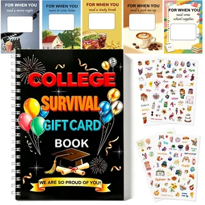 Survival Gift Card Book, 21 Pages Graduation Gift Card Book with DlY Stickers, Back to School Gift for Freshman, Personalized College Survival Kit, Gift Card Cash Holder Booklet for Him Her Survival Gift Card Book, 21 Pages Graduation Gift Card Book with DlY Stickers, Back to School Gift for Freshman, Personalized College Survival Kit, Gift Card Cash Holder Booklet for Him Her