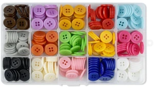 300 Pack Colorful Buttons for Craft DIY 15 Assorted Colors Resin Round Buttons for Sewing Flatback Button with Box 4 Holes Crafts Buttons Mixed Color Manual Button DIY Handmade Ornament Buttons (15mm) 300 Pack Colorful Buttons for Craft DIY 15 Assorted Colors Resin Round Buttons for Sewing Flatback Button with Box 4 Holes Crafts Buttons Mixed Color Manual Button DIY Handmade Ornament Buttons (15mm)
