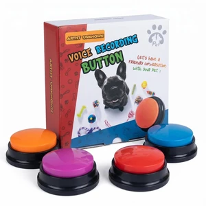 4 Color Voice Recording Button, Dog Buttons for Communication Pet Training Buzzer, 30 Second Record & Playback, Funny Gift for Study Office Home - 4 Color Packs 4 Color Voice Recording Button, Dog Buttons for Communication Pet Training Buzzer, 30 Second Record & Playback, Funny Gift for Study Office Home - 4 Color Packs