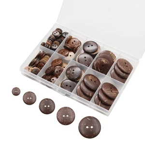 100 pcs Natural Coconut Shell Buttons for Crafts, 5 Sizes Mixed Round Sewing Buttons for Clothes, Suitable for for DIY Crafts, Coats, Shirts, Pants, Shorts 100 pcs Natural Coconut Shell Buttons for Crafts, 5 Sizes Mixed Round Sewing Buttons for Clothes, Suitable for for DIY Crafts, Coats, Shirts, Pants, Shorts